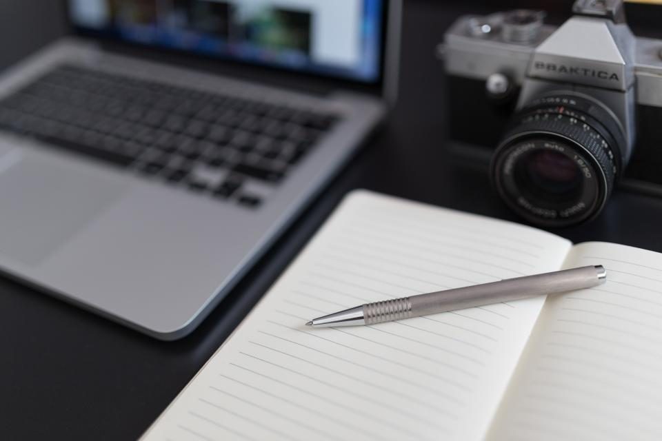 Illustrative photograph of notepad Notebook